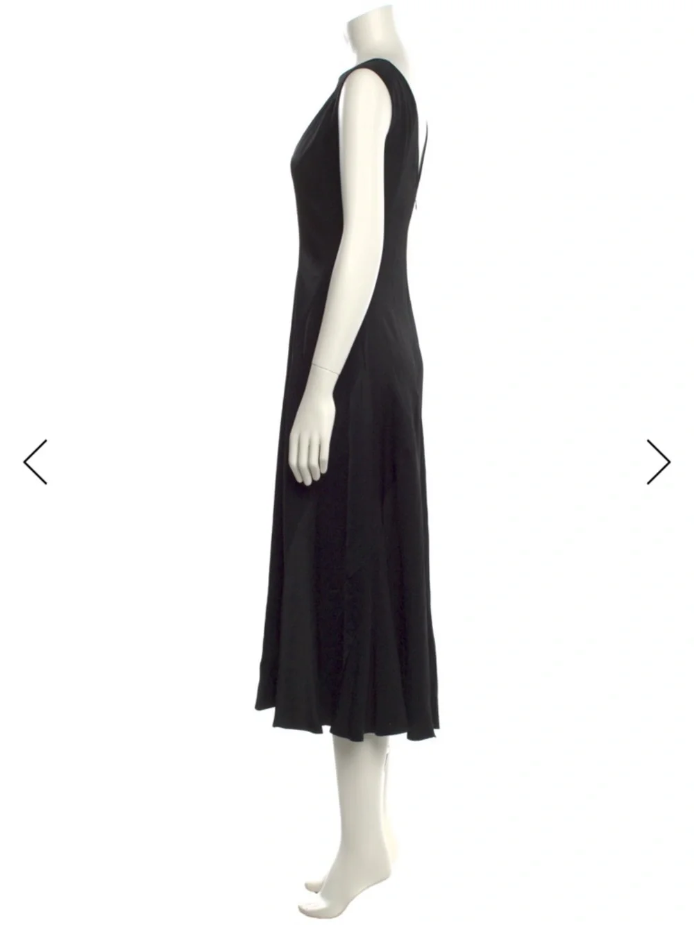 Tory Burch Sleeveless Black Midi Dress - Classic Elegant Style - Picture 2 of 3